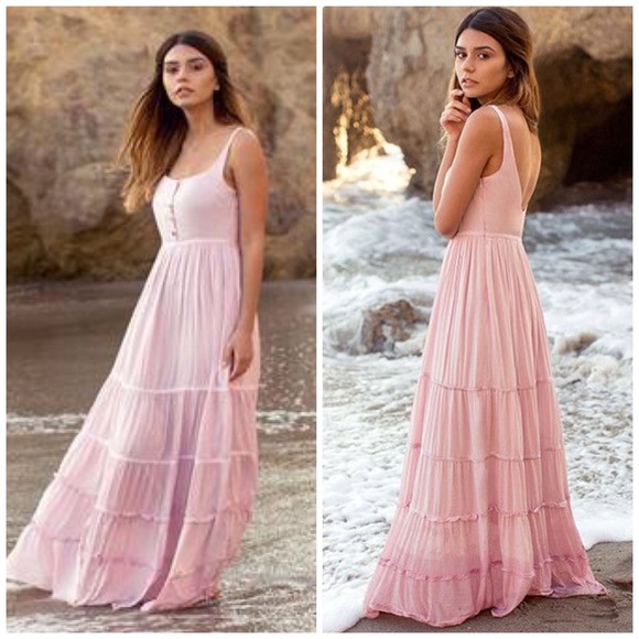 Joyfolie Dresses & Skirts - New Joyfolie Mia Joy Blush Tiered Maxi Dress